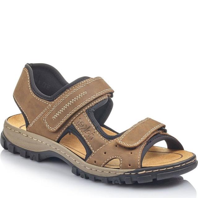 RIEKER Basutės vyrams, Ruda, SANDALS