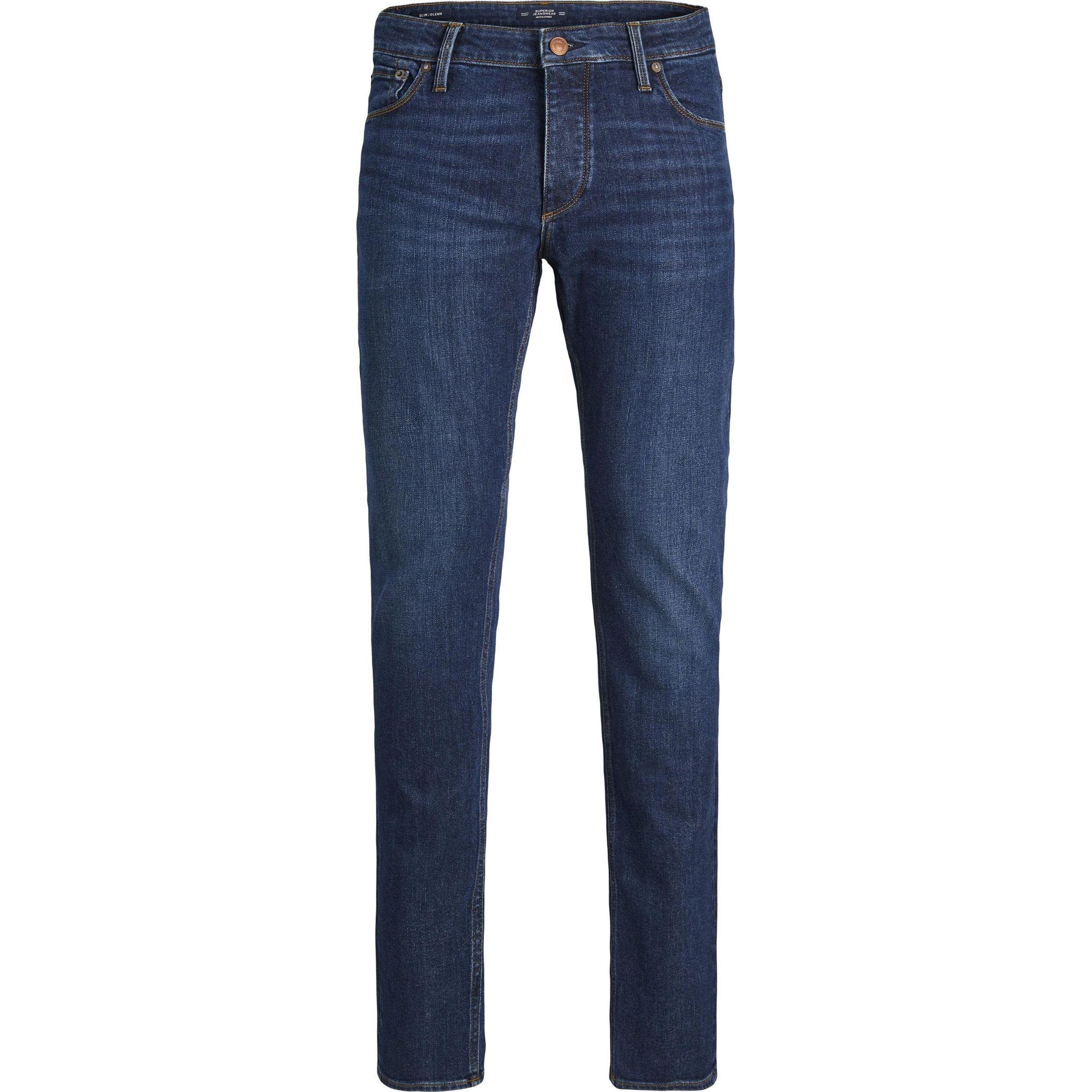 Slim džinsai vyrams, Mėlyna, JJIGLENN JJEVAN AM 577