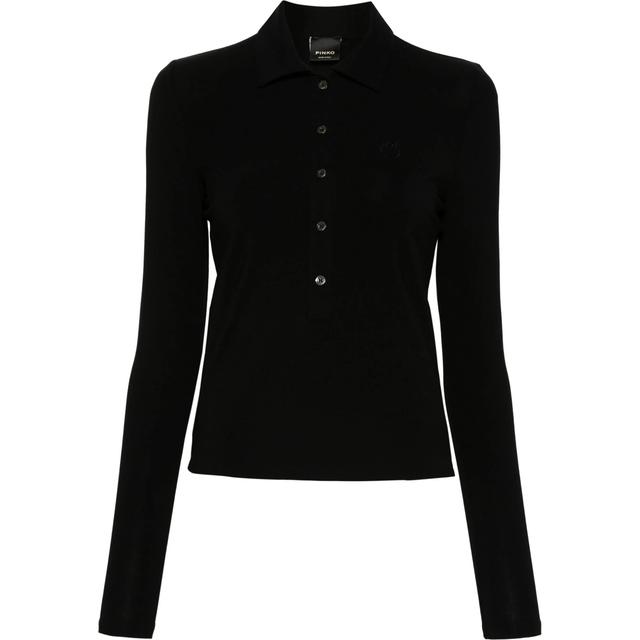 Polo marškiniai ilgos rank. moterims, Juoda, Polo long shirt