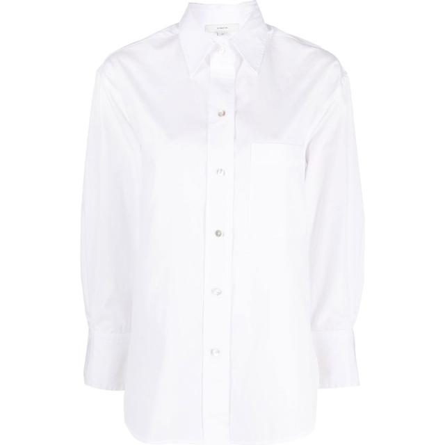 Marškiniai ilgomis rankovėmis moterims, Balta, Oversized long sleeve shirt