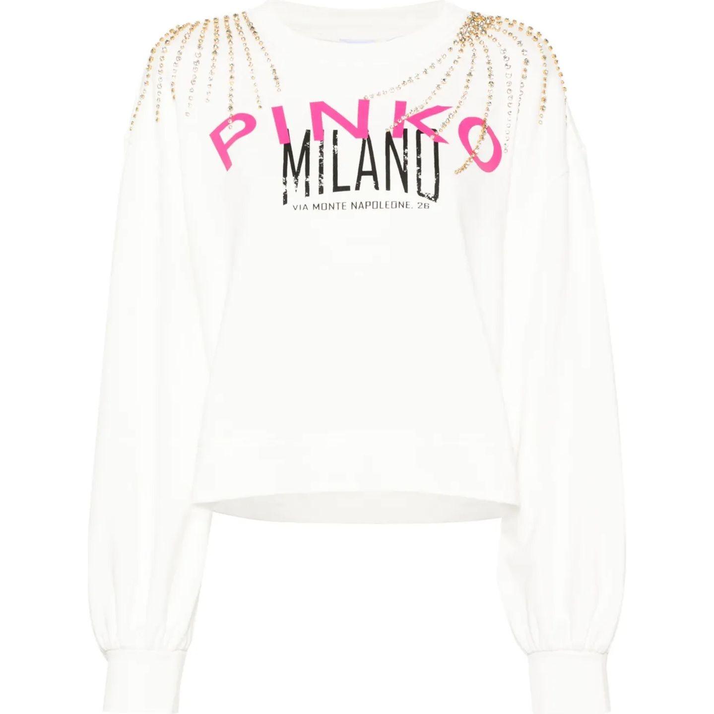 Sportinis nertinis moterims, Balta, Logo-print sweatshirt