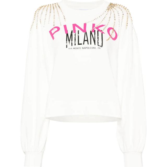 Sportinis nertinis moterims, Balta, Logo-print sweatshirt