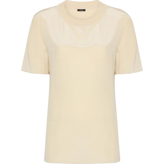 Marškinėliai trump. rankovėmis moterims, Smėlio, Rubin blouse crepe de soie