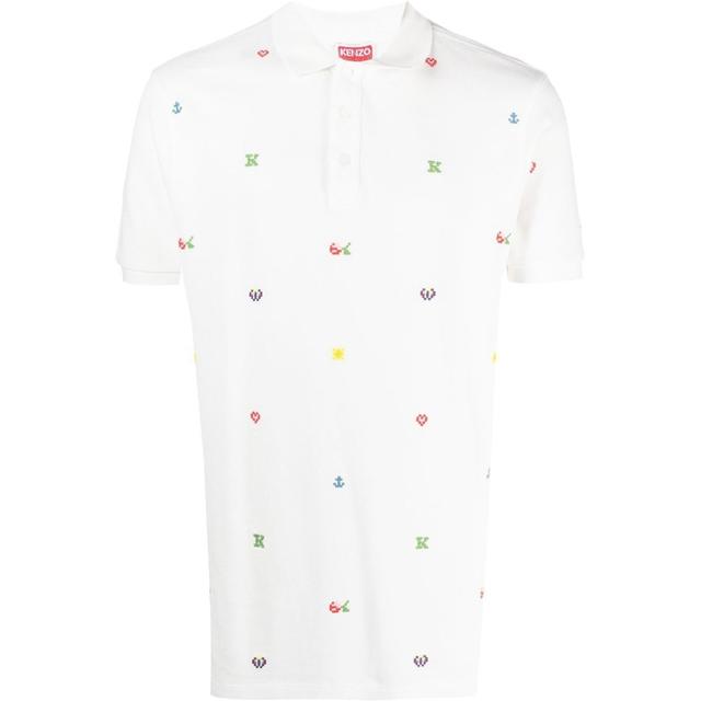 Polo marškiniai trumpos rank. vyrams, Balta, Kenzo pixel slim polo