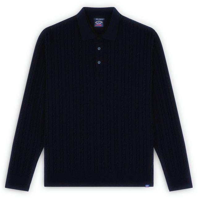 Polo marškiniai ilgos rank. vyrams, Mėlyna, Long sleeve polo