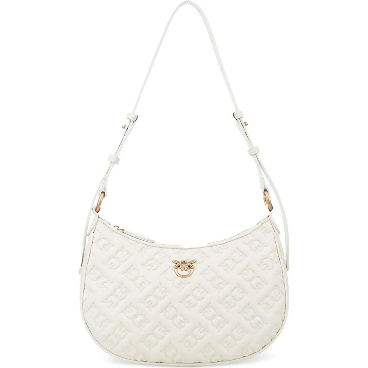 Rankinė per petį moterims, Balta, Love shoulder bag