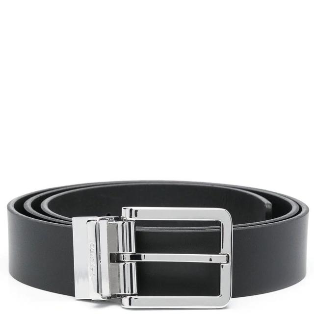 Diržas vyrams, Juoda, 2BUCKLE CLEAN PLAQUE
