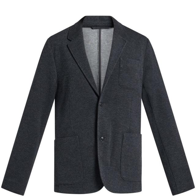 Švarkas vyrams, Pilka, Dbl face knit blazer
