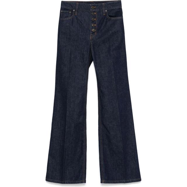 Platėjantys džinsai moterims, Mėlyna, Retro flare full length flare