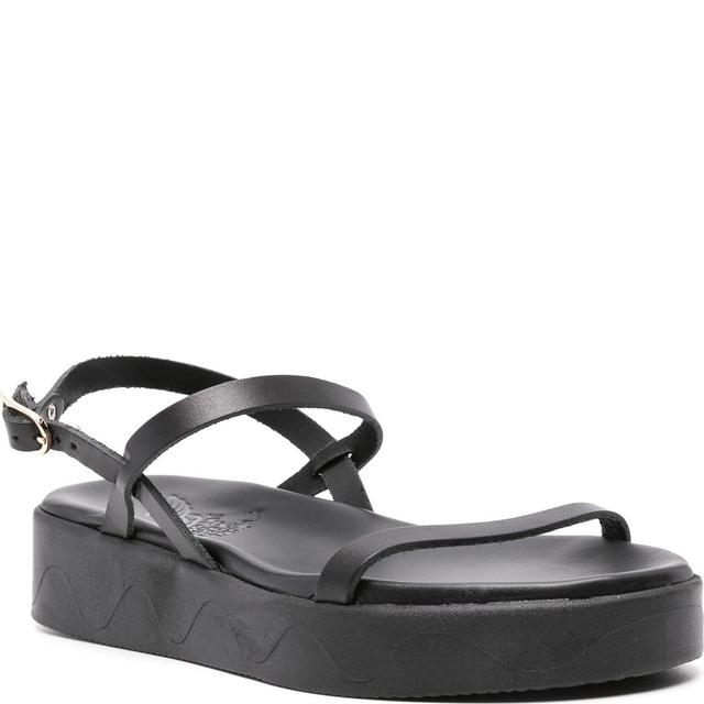 Basutės moterims, Juoda, Evriali vachetta sandals