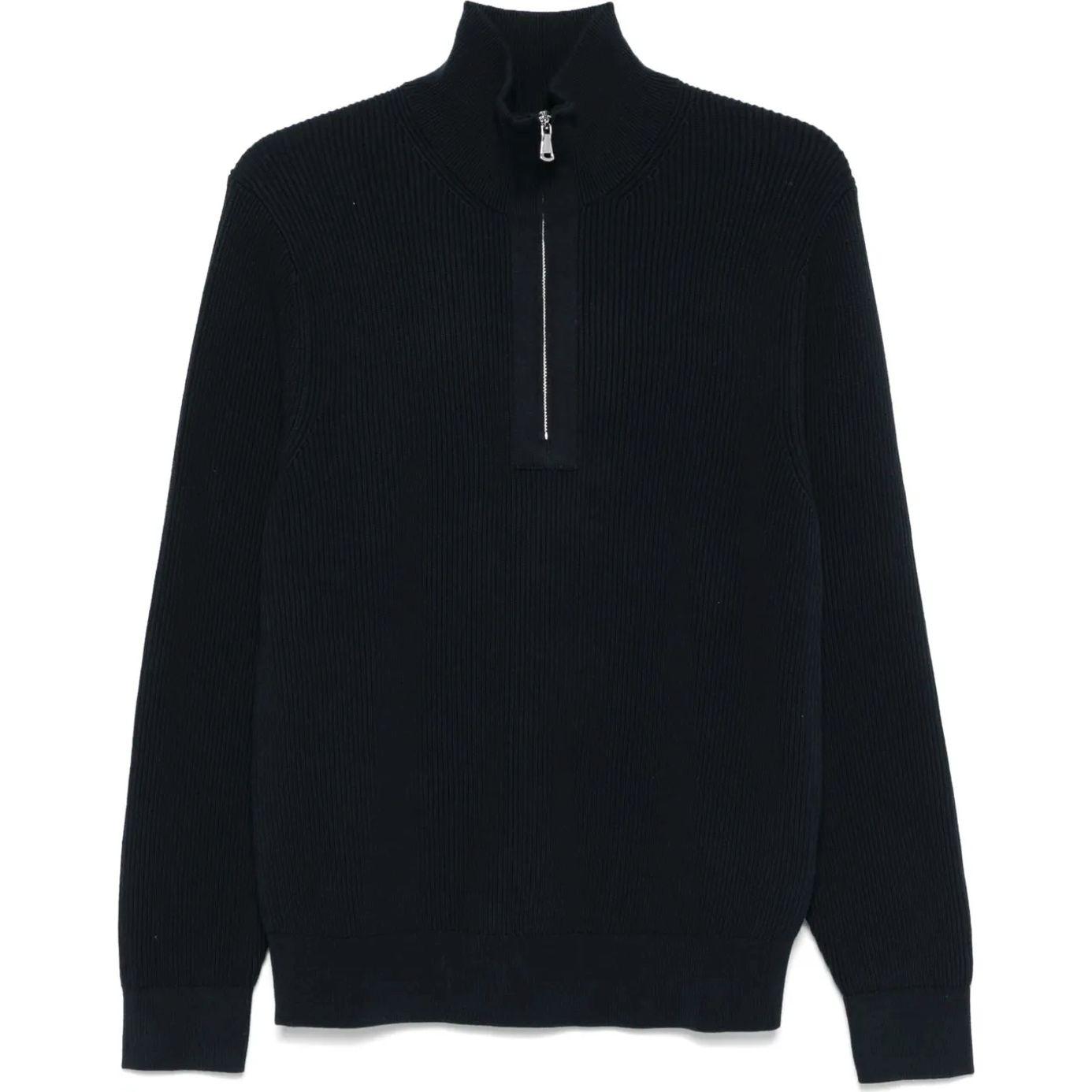 Megztinis vyrams, Mėlyna, Alex half zip knitted sweater