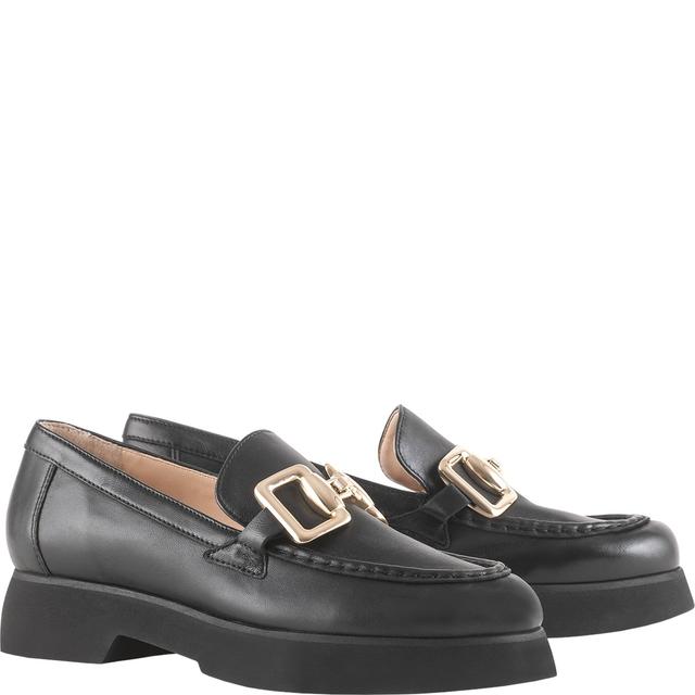 Loaferiai moterims, Juoda, MAX Loafers