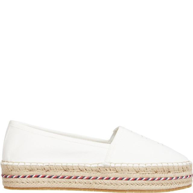 Espadrilės moterims, Balta, Embroidered espadrilles