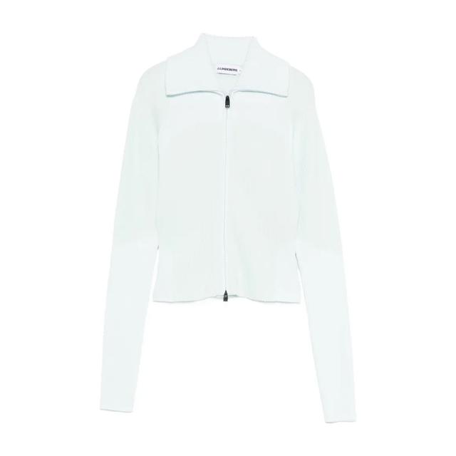 Megztinis moterims, Mėlyna, Terri contrast rib zip sweater