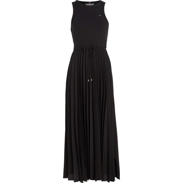 Midi suknelė moterims, Juoda, Rib tank pleated dress midi ns