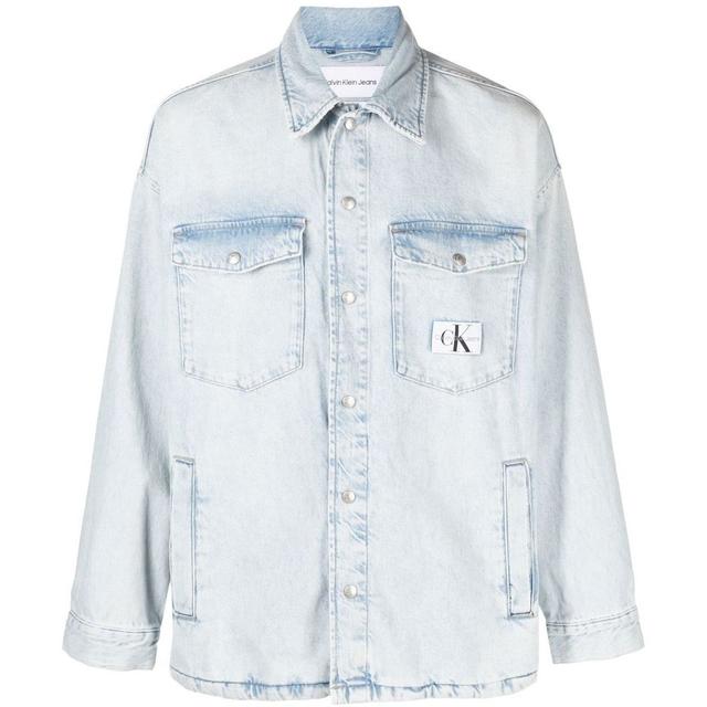 Džinsinis švarkas vyrams, Mėlyna, Oversized utility shirt jacket