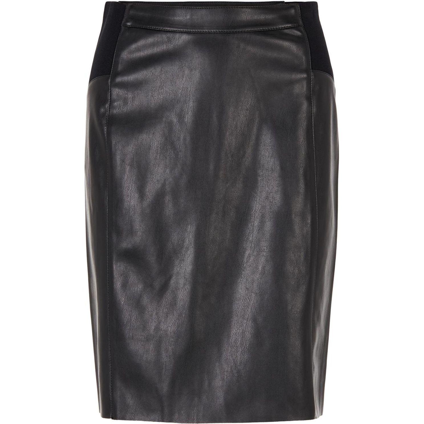 Mini sijonas moterims, Juoda, VMBUTTERSIA HW COATE