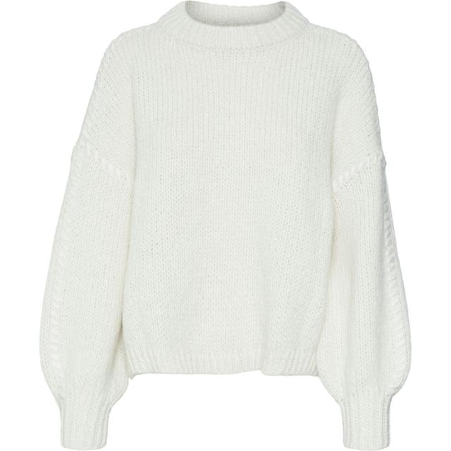 Megztinis moterims, Balta, Feng o-neck pullover boo