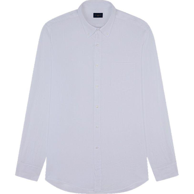 Marškiniai ilgomis rankovėmis vyrams, Balta, linen shirt