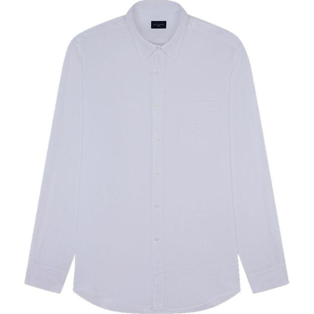 Marškiniai ilgomis rankovėmis vyrams, Balta, linen shirt