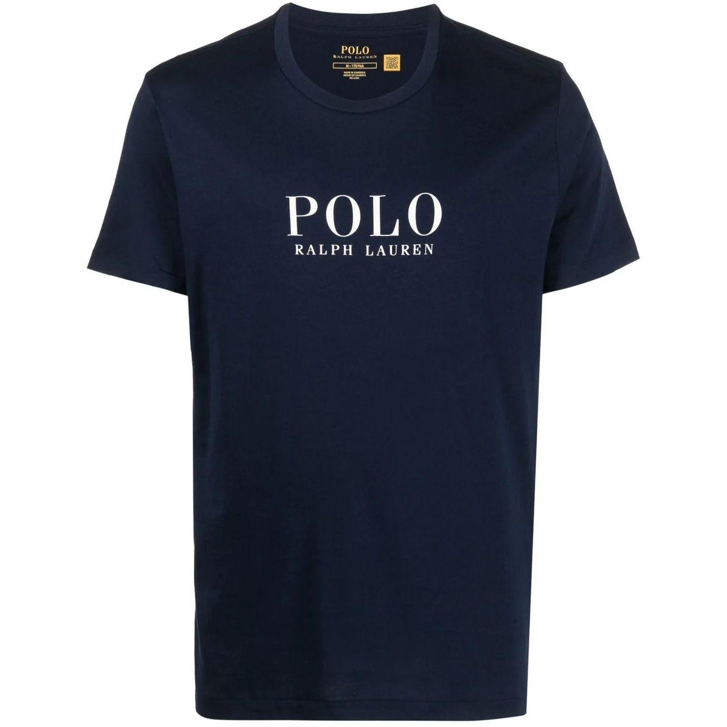 Marškinėliai trump. rankovėmis vyrams, Mėlyna, Crewneck sleep top