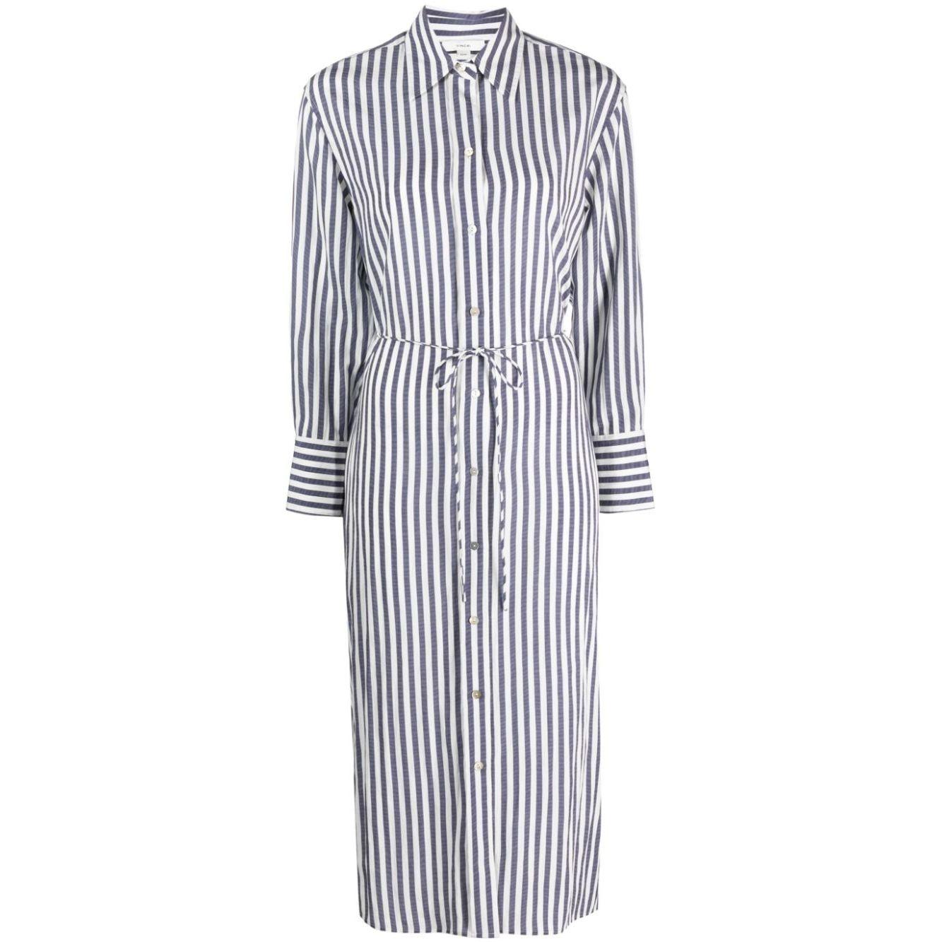 Maxi suknelė moterims, Mėlyna, Coast stripe shirt dress