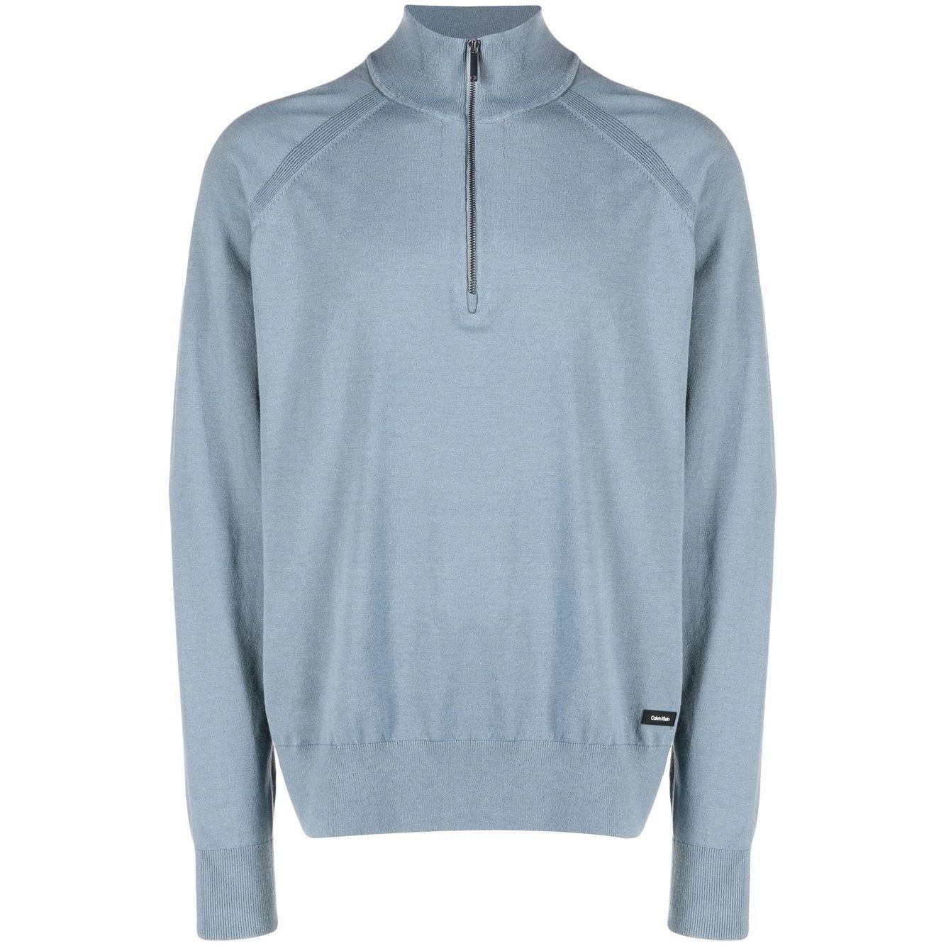 Megztinis vyrams, Pilka, Tencel-blend quarter sweater