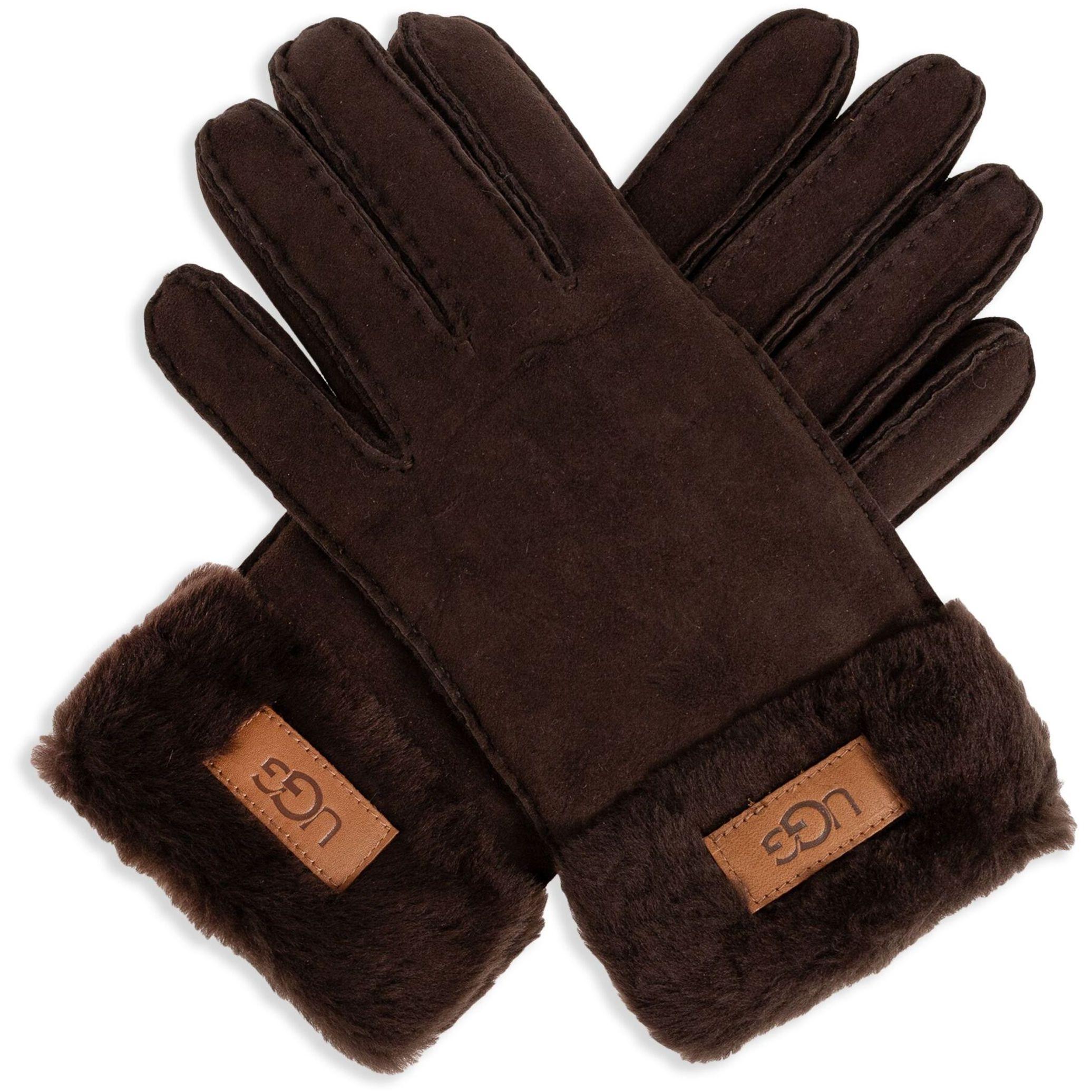 Pirštuotos pirštinės moterims, Ruda, Turn cuff glove