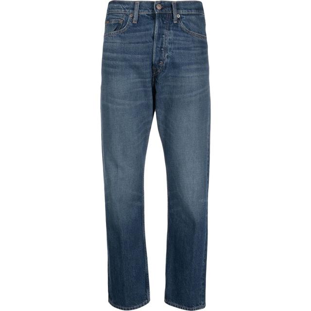 Tiesūs džinsai moterims, Mėlyna, Cropped straight