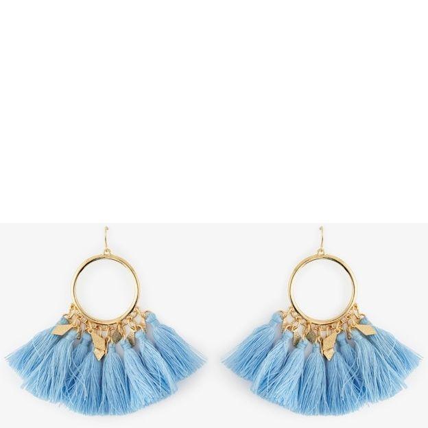 Midi suknelė moterims, Mėlyna, PCVERTA EARRINGS SWW