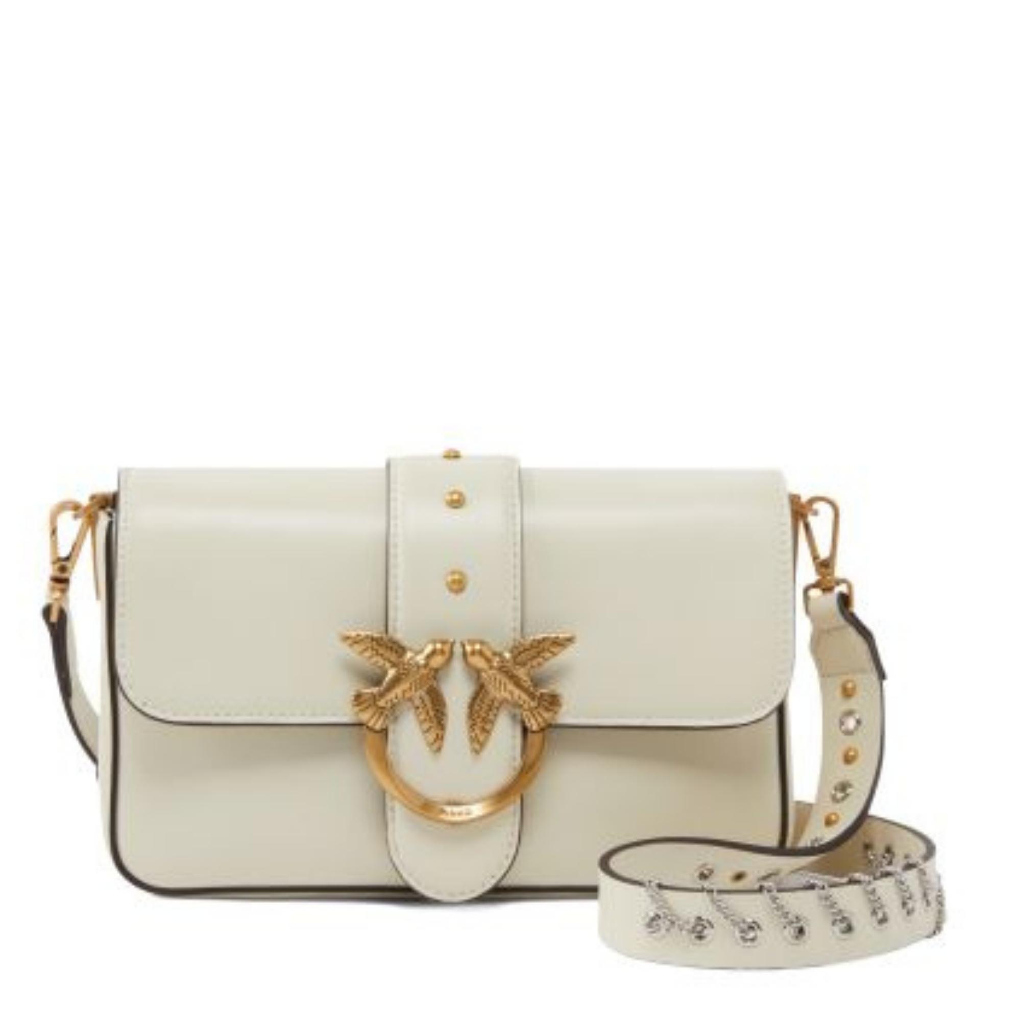 Rankinė per petį moterims, Balta, Love one mini slouchy mb+charm