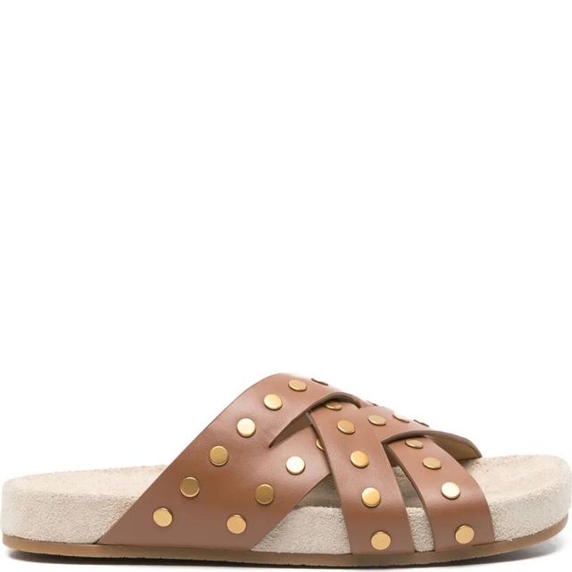 Basutės moterims, Ruda, Irene flat sandal