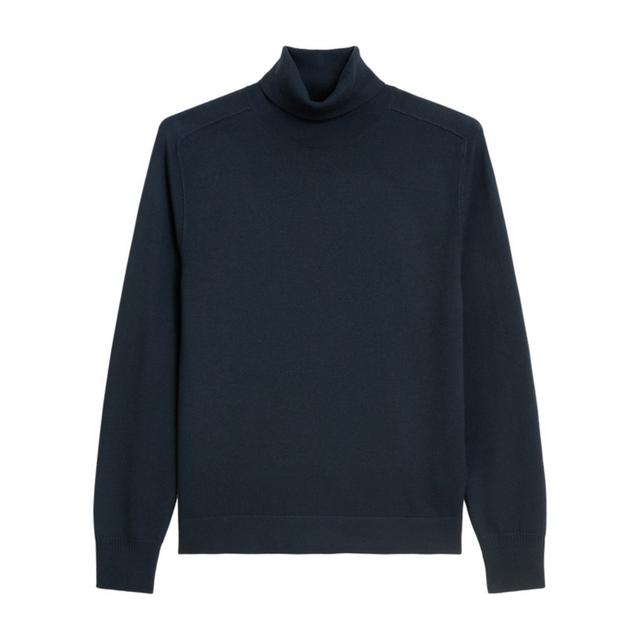 Megztinis su kaklu vyrams, Mėlyna, 529506360112 Turtleneck