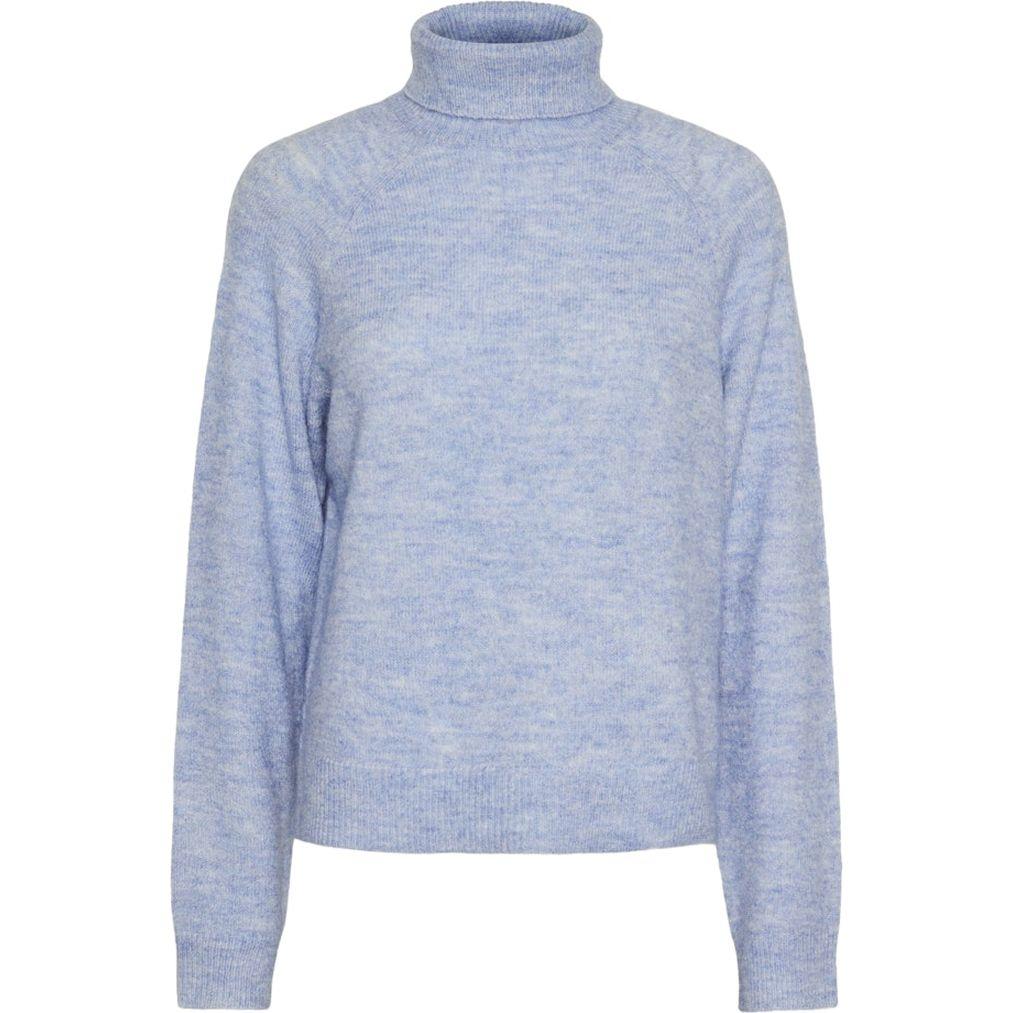 Megztinis su kaklu moterims, Mėlyna, Juliana rollneck knit