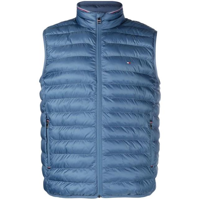 Pūkinė liemenė vyrams, Mėlyna, Packable recycled vest