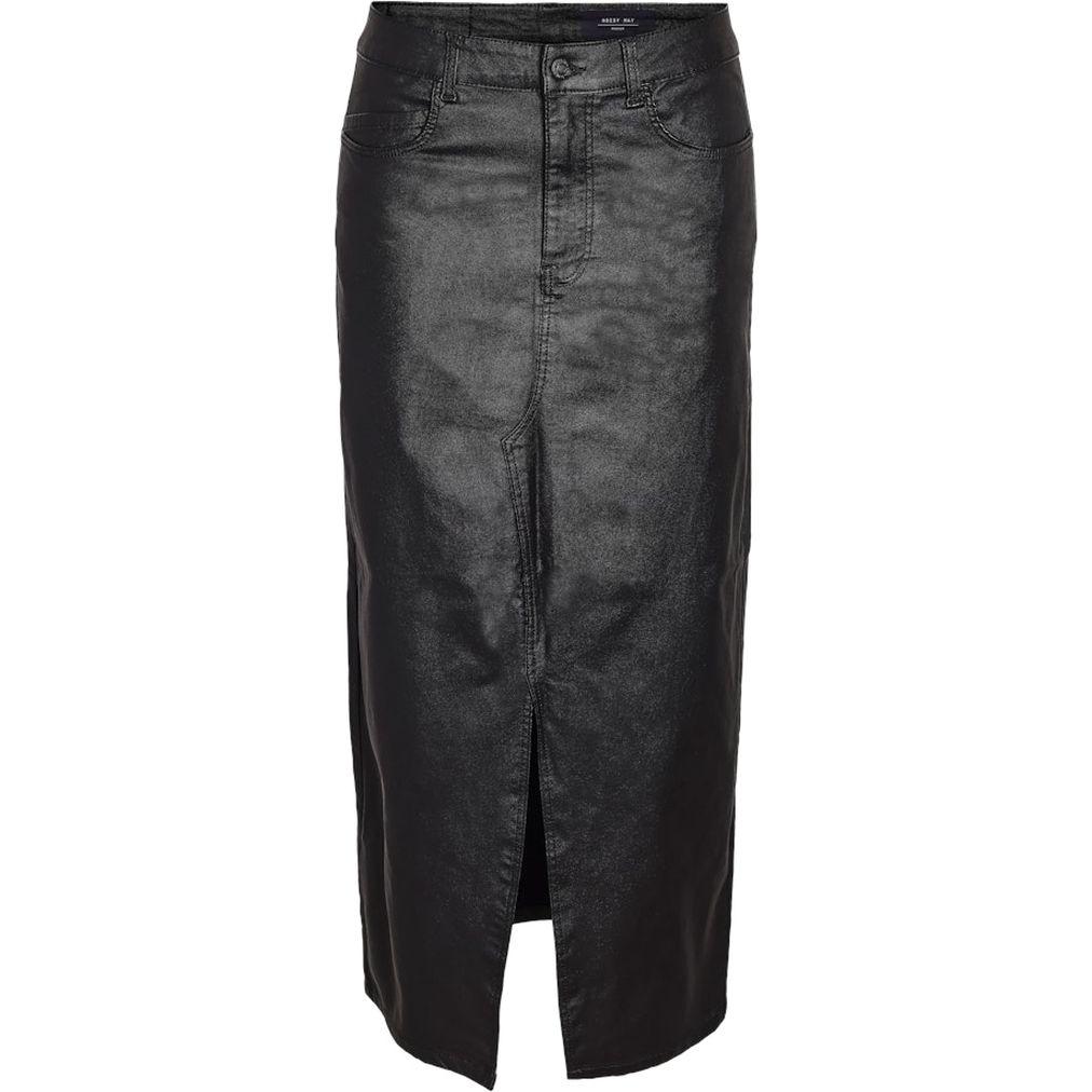 Midi sijonas moterims, Juoda, Kath slit long skirt