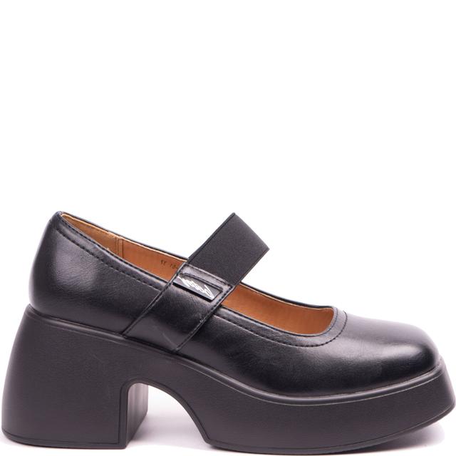 Klasikiniai batai moterims, Juoda, Hilled shoes