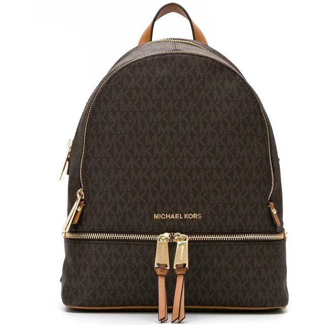 Kuprinė moterims, Ruda, Rhea medium logo backpack