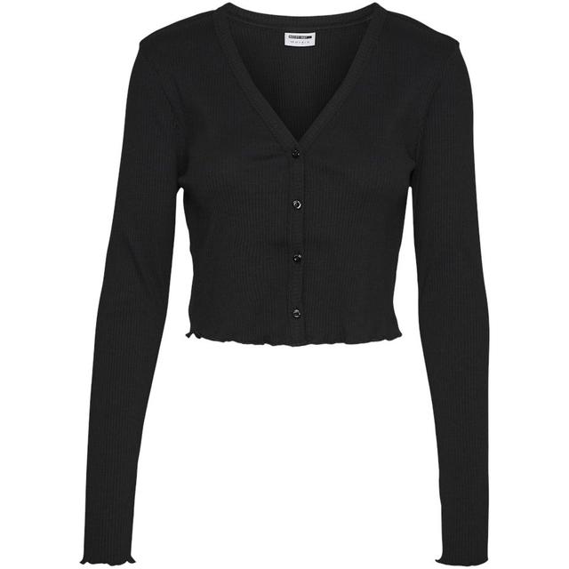 Kardiganas moterims, Juoda, NMDRAKEY L/S CROPPED