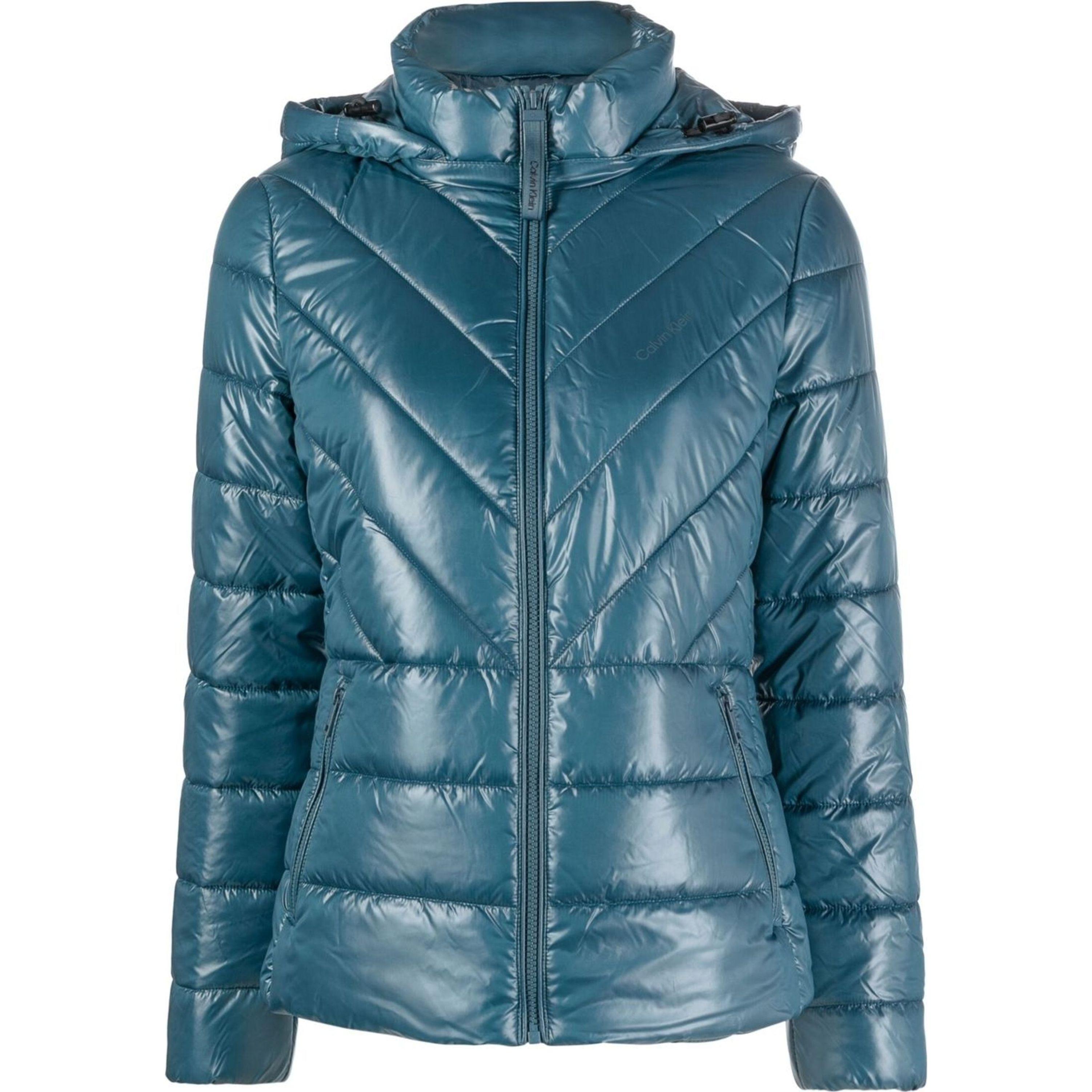 Pūkinė striukė moterims, Mėlyna, Recycled padded jacket