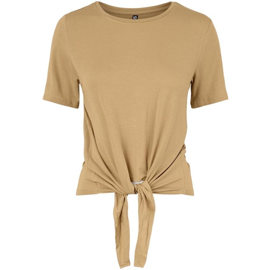Midi sijonas moterims, Ruda, PCNEORA SS TIE TEE SA
