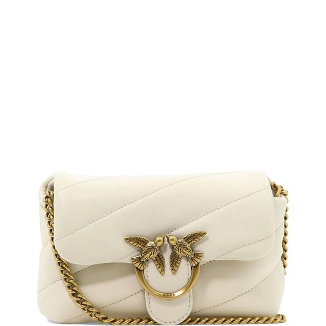 Rankinė per petį moterims, Balta, Love puff baby cl sheep nappa