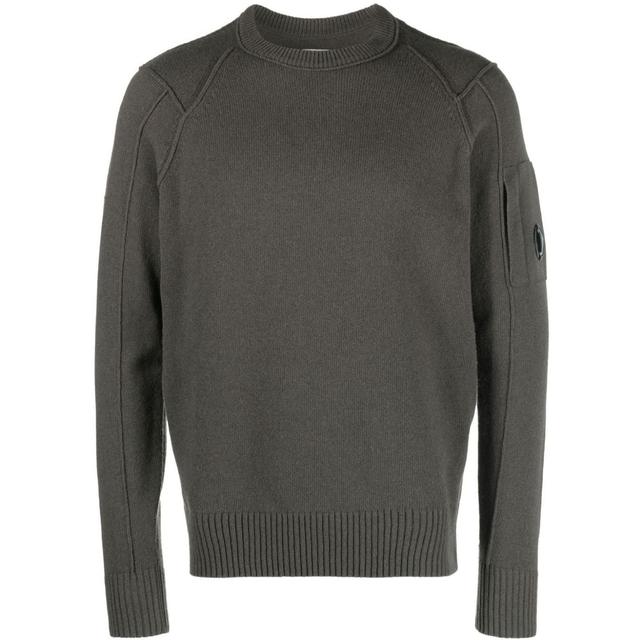 Megztinis vyrams, Žalia, Crew neck sweater