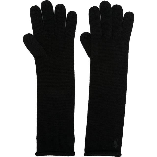 Pirštuotos pirštinės moterims, Juoda, Long glove