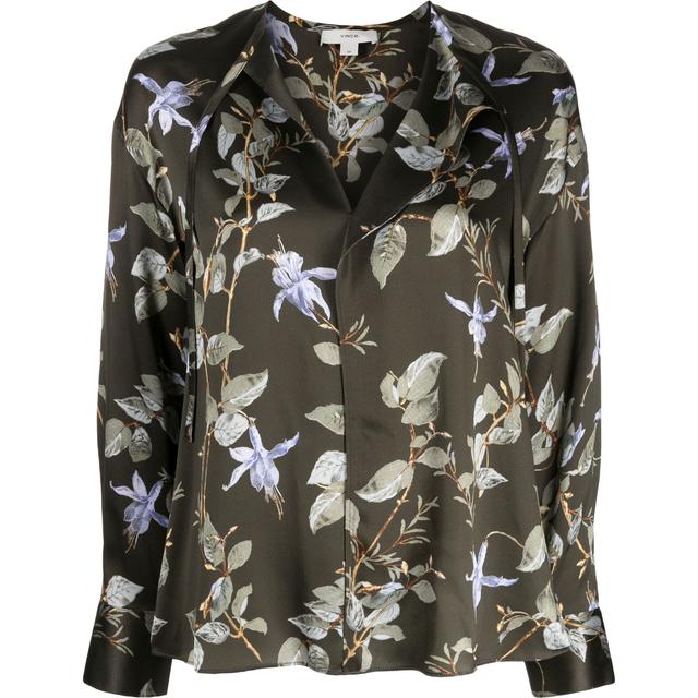 Marškiniai ilgomis rankovėmis moterims, Marga, Bellflower draped tie blouse