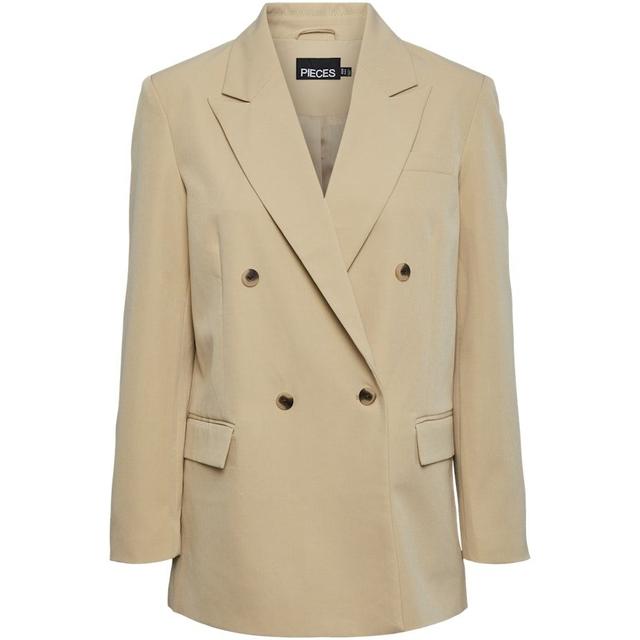 Švarkas moterims, Smėlio, PCKYZA OVERSIZED BLAZ