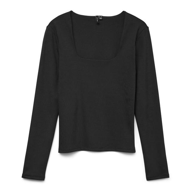 Marškinėliai ilgom. rankovėmis moterims, Juoda, Million  top