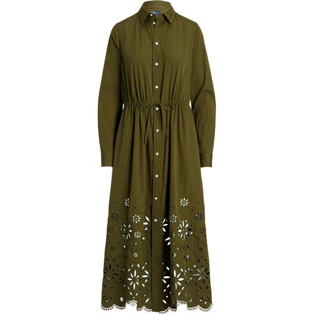 Midi suknelė moterims, Žalia, Jessica cotton shirtdress