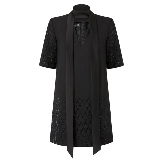 Mini suknelė moterims, Juoda, Lipogramma dress