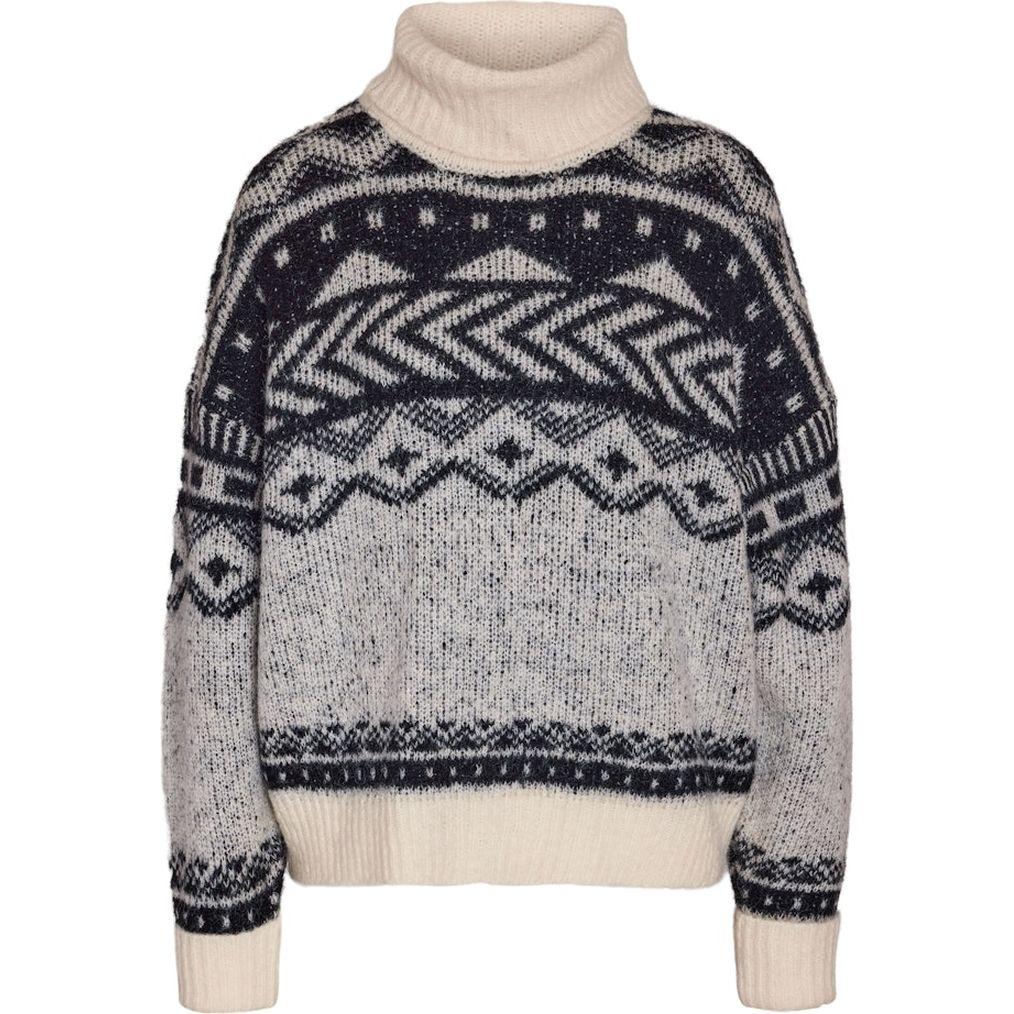 Megztinis su kaklu moterims, Marga, Share roll neck knit